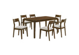 108921-S7 Almonte 7-piece 59-inch Rectangular Dining Set Dark Brown