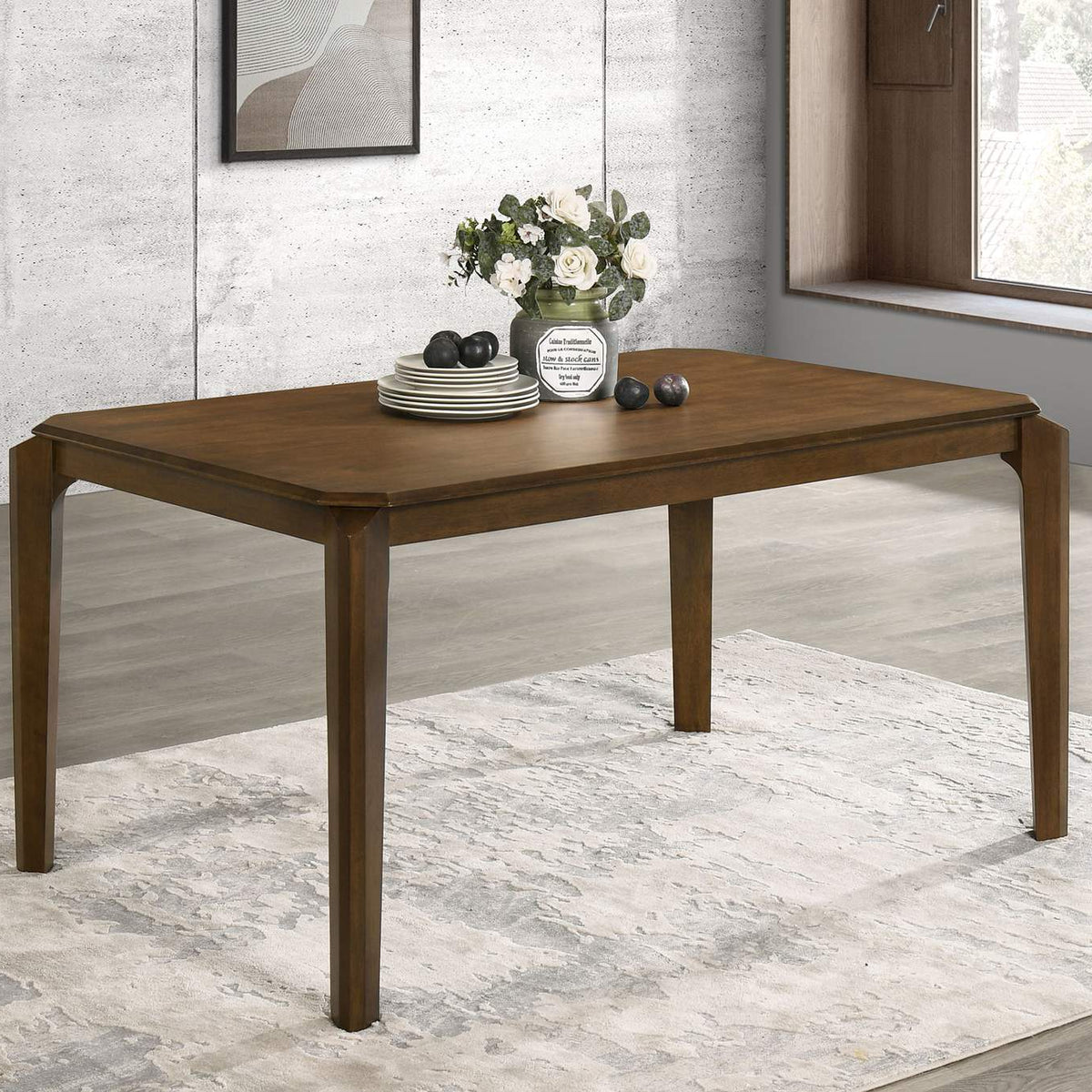 108921 Almonte 59-inch Rectangular Wood Dining Table Dark Brown