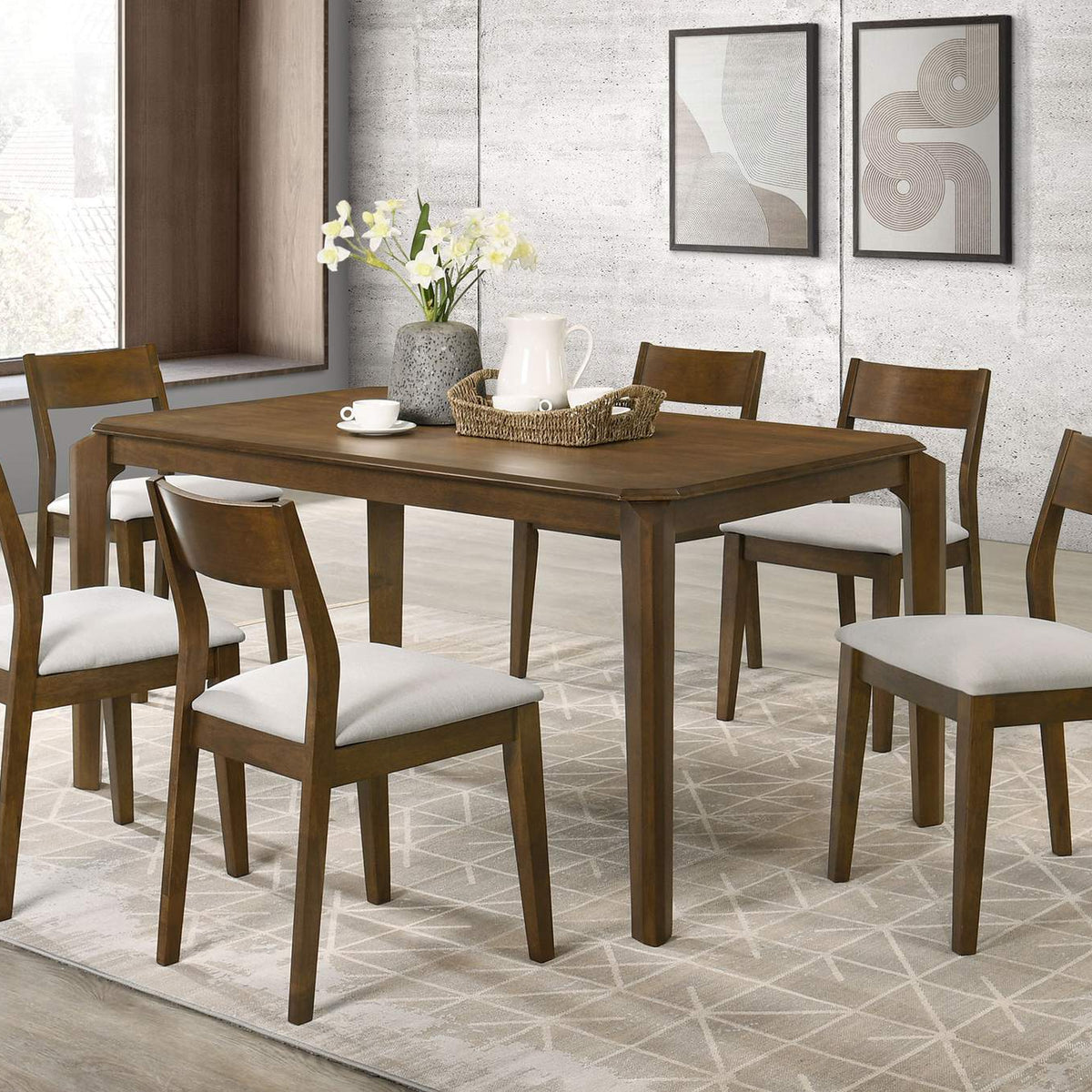 108921 Almonte 59-inch Rectangular Wood Dining Table Dark Brown