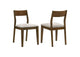 108922 Almonte Dining Chair Upholstered Seat Dark Brown (Set of 2)