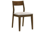 108922 Almonte Dining Chair Upholstered Seat Dark Brown (Set of 2)