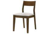 108922 Almonte Dining Chair Upholstered Seat Dark Brown (Set of 2)