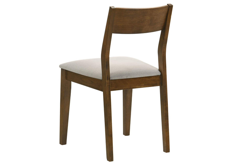 108922 Almonte Dining Chair Upholstered Seat Dark Brown (Set of 2)