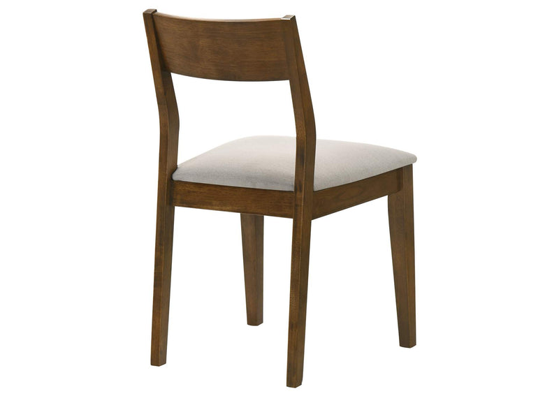 108922 Almonte Dining Chair Upholstered Seat Dark Brown (Set of 2)