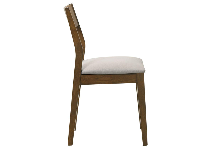 108922 Almonte Dining Chair Upholstered Seat Dark Brown (Set of 2)