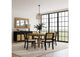108930-S5B Arini 5-piece Round Dining Table Set Sand Wash and Black