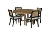 108930-S5B Arini 5-piece Round Dining Table Set Sand Wash and Black