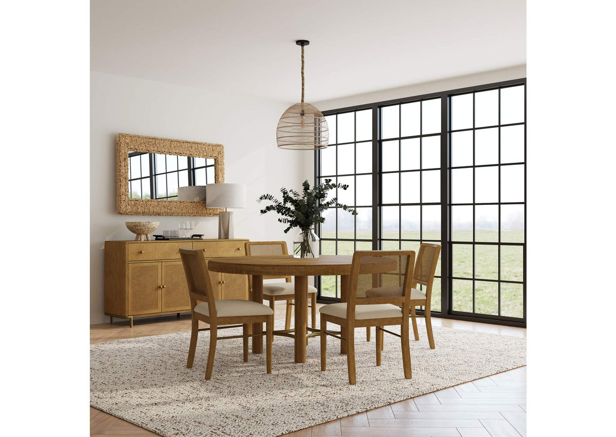 108930-S5W Arini 5-piece Round Dining Room Table Set Sand Wash