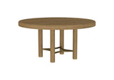 108930-S7B Arini 7-piece Round Dining Table Set Sand Wash and Black