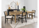 108931-S5B Arini 5-piece Extension Leaf Dining Table Set Sand Wash and Black