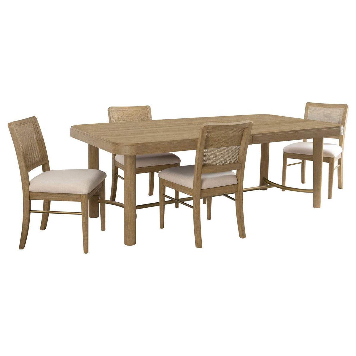 108931-S5W Arini 5-piece Extension Leaf Dining Table Set Sand Wash