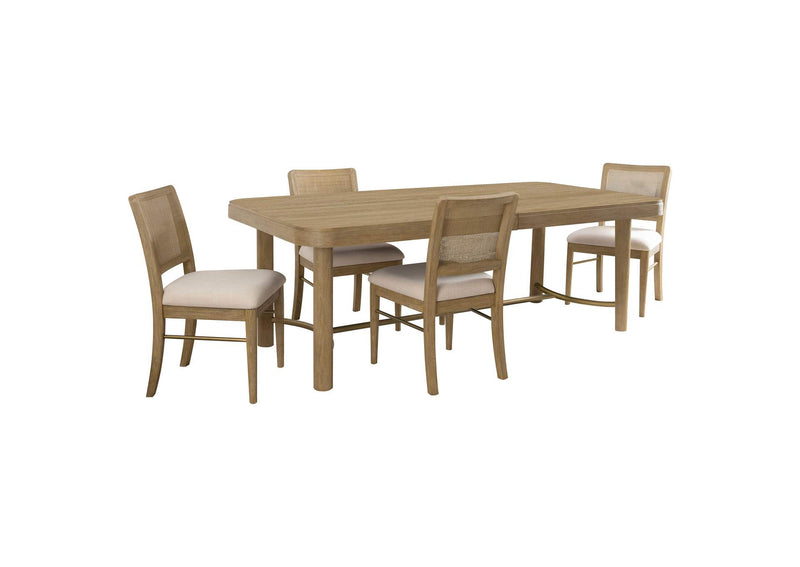 108931-S5W Arini 5-piece Extension Leaf Dining Table Set Sand Wash