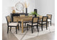 108931-S7B Arini 7-piece Extension Leaf Dining Table Set Sand Wash and Black