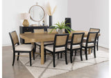 108931-S9B Arini 9-piece Extension Leaf Dining Table Set Sand Wash and Black