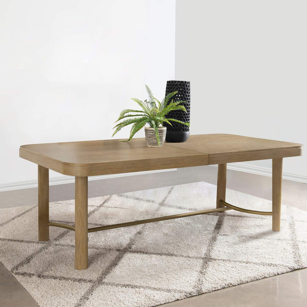 108931 Arini 104-inch Extension Leaf Dining Table Sand Wash