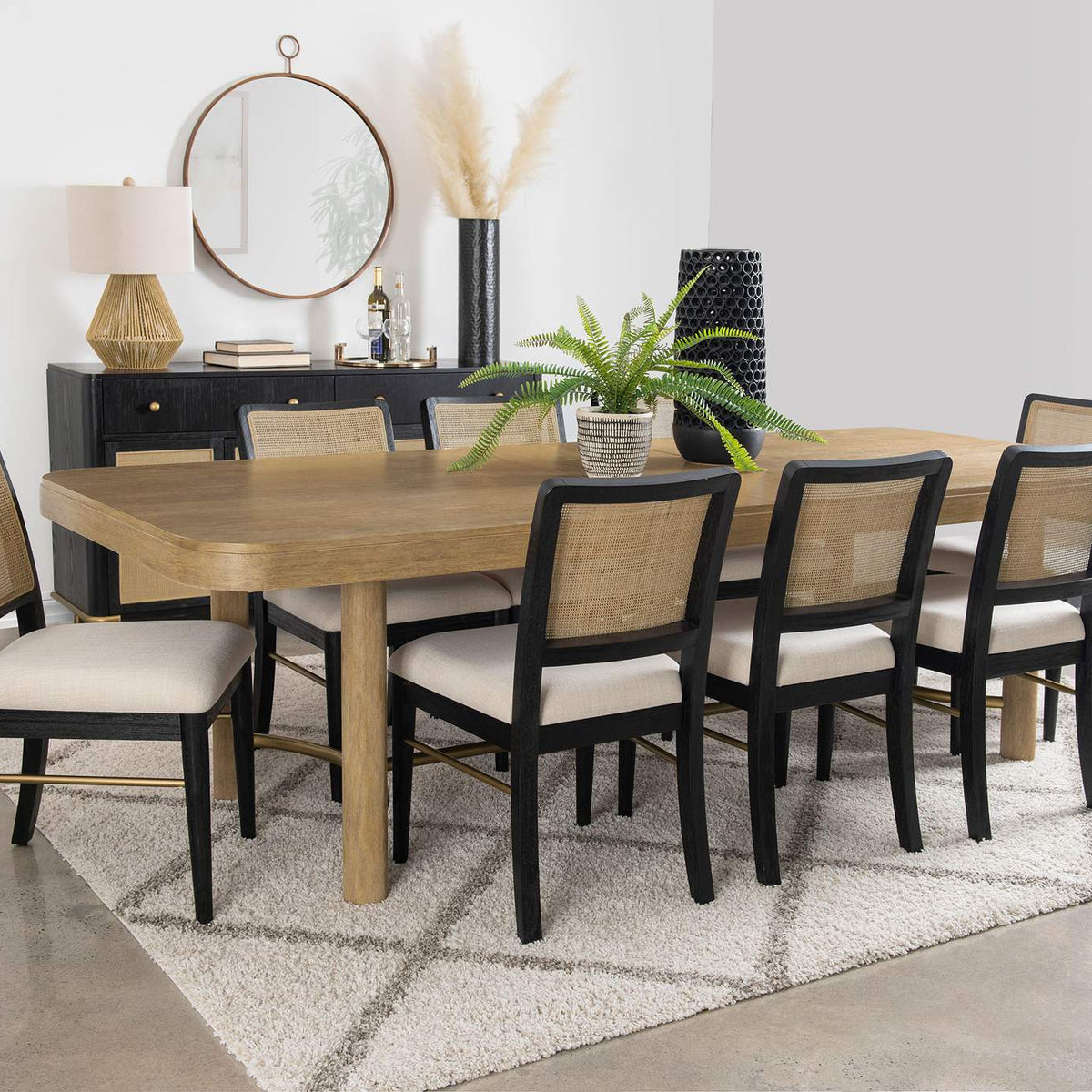 108931 Arini 104-inch Extension Leaf Dining Table Sand Wash