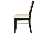 108932BLK Arini Rattan Cane Dining Side Chair Black (Set of 2)