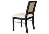 108932BLK Arini Rattan Cane Dining Side Chair Black (Set of 2)