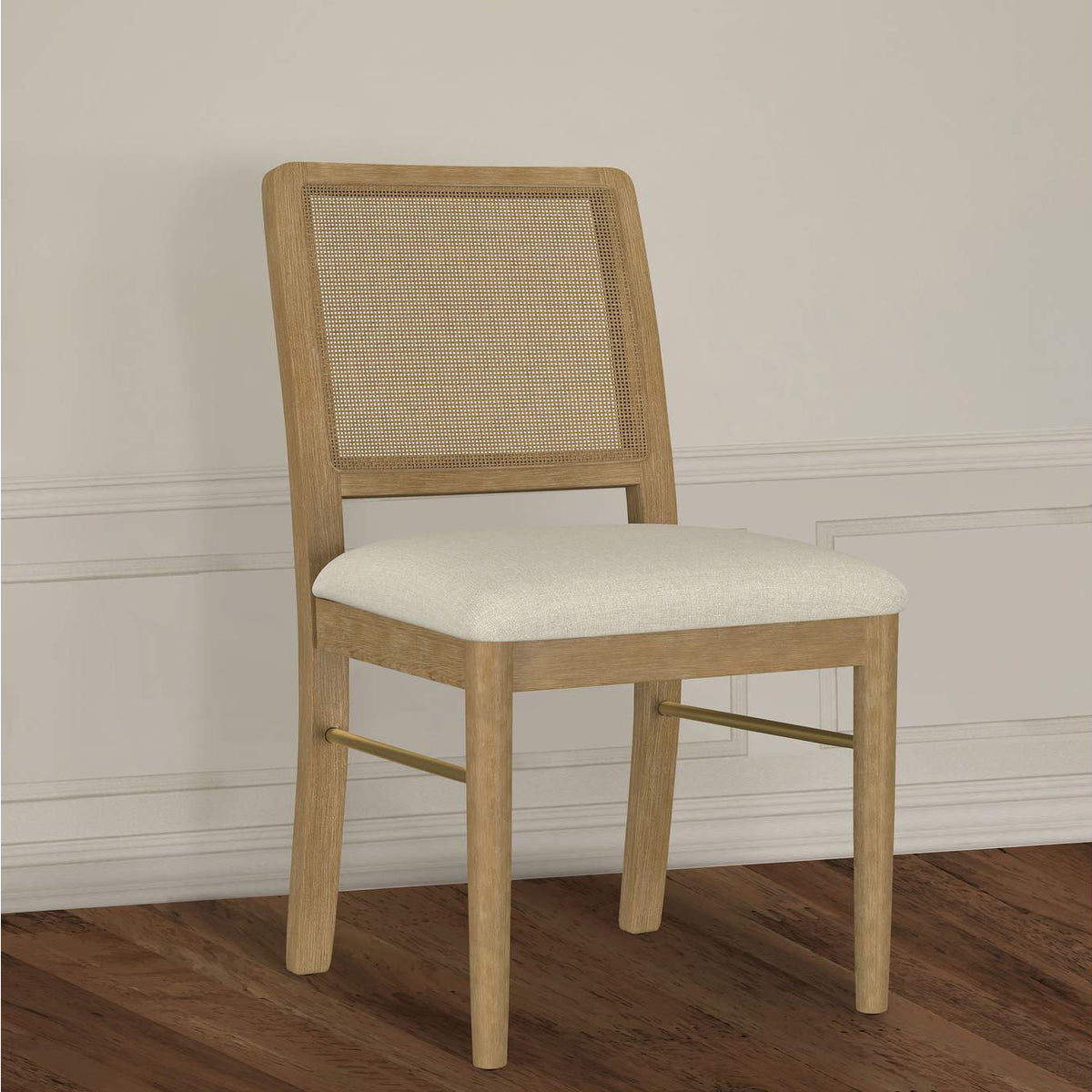 108932SWD Arini Rattan Cane Dining Side Chair Sand Wash (Set of 2)