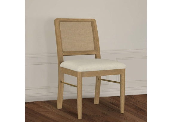 108932SWD Arini Rattan Cane Dining Side Chair Sand Wash (Set of 2)