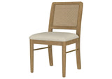 108932SWD Arini Rattan Cane Dining Side Chair Sand Wash (Set of 2)