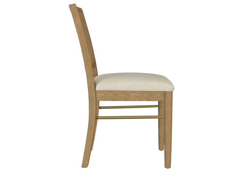 108932SWD Arini Rattan Cane Dining Side Chair Sand Wash (Set of 2)