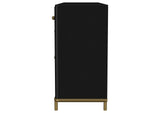 108935BLK Arini 2-drawer Cane Door Dining Sideboard Server Black