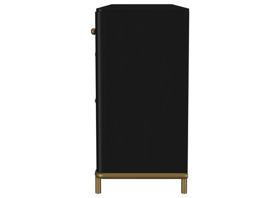 108935BLK Arini 2-drawer Cane Door Dining Sideboard Server Black