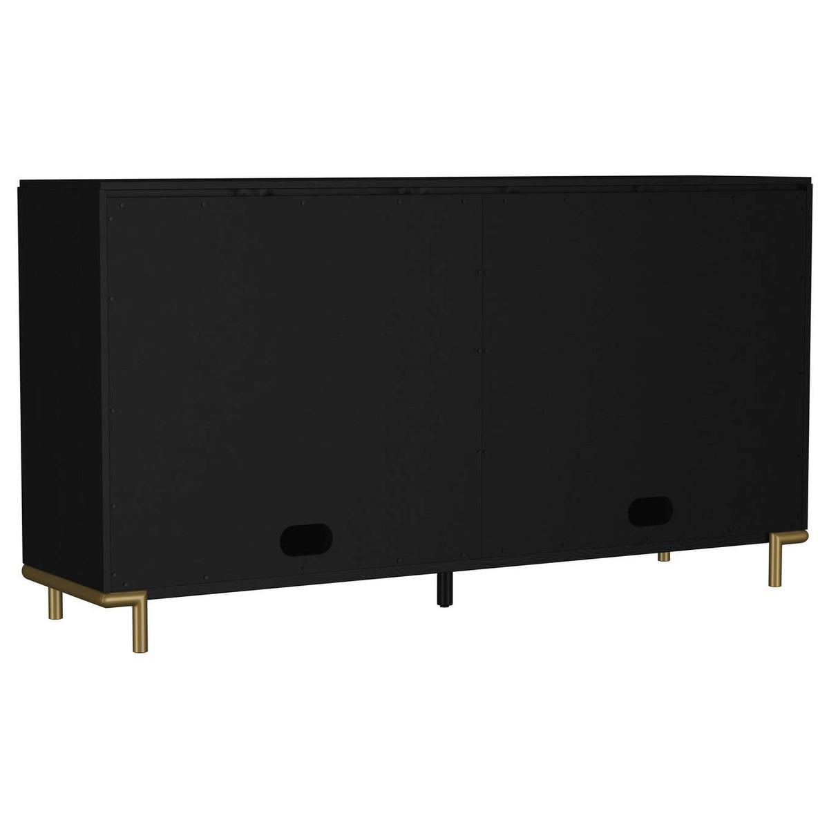 108935BLK Arini 2-drawer Cane Door Dining Sideboard Server Black