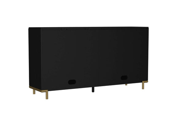 108935BLK Arini 2-drawer Cane Door Dining Sideboard Server Black