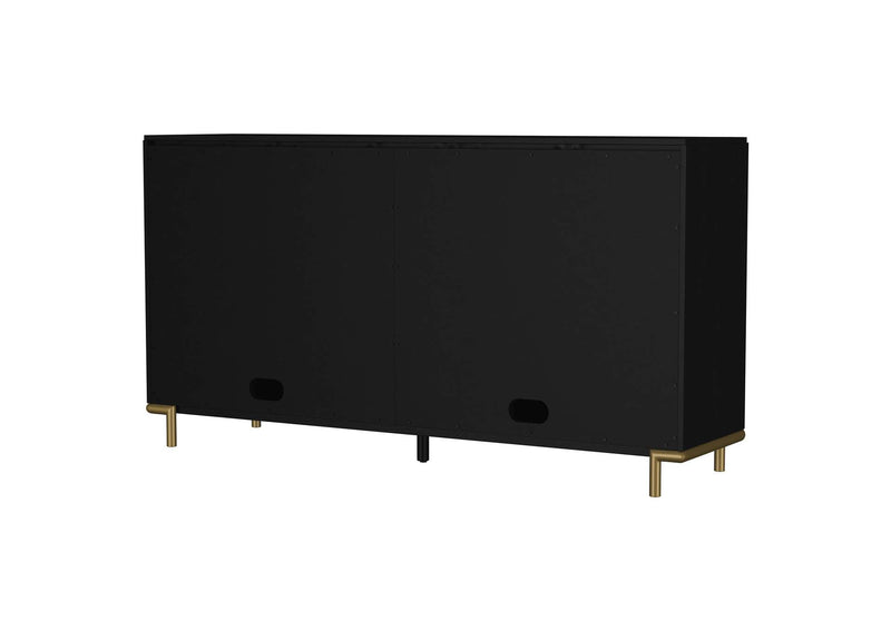 108935BLK Arini 2-drawer Cane Door Dining Sideboard Server Black