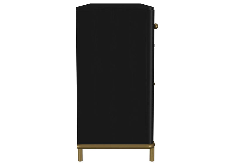 108935BLK Arini 2-drawer Cane Door Dining Sideboard Server Black