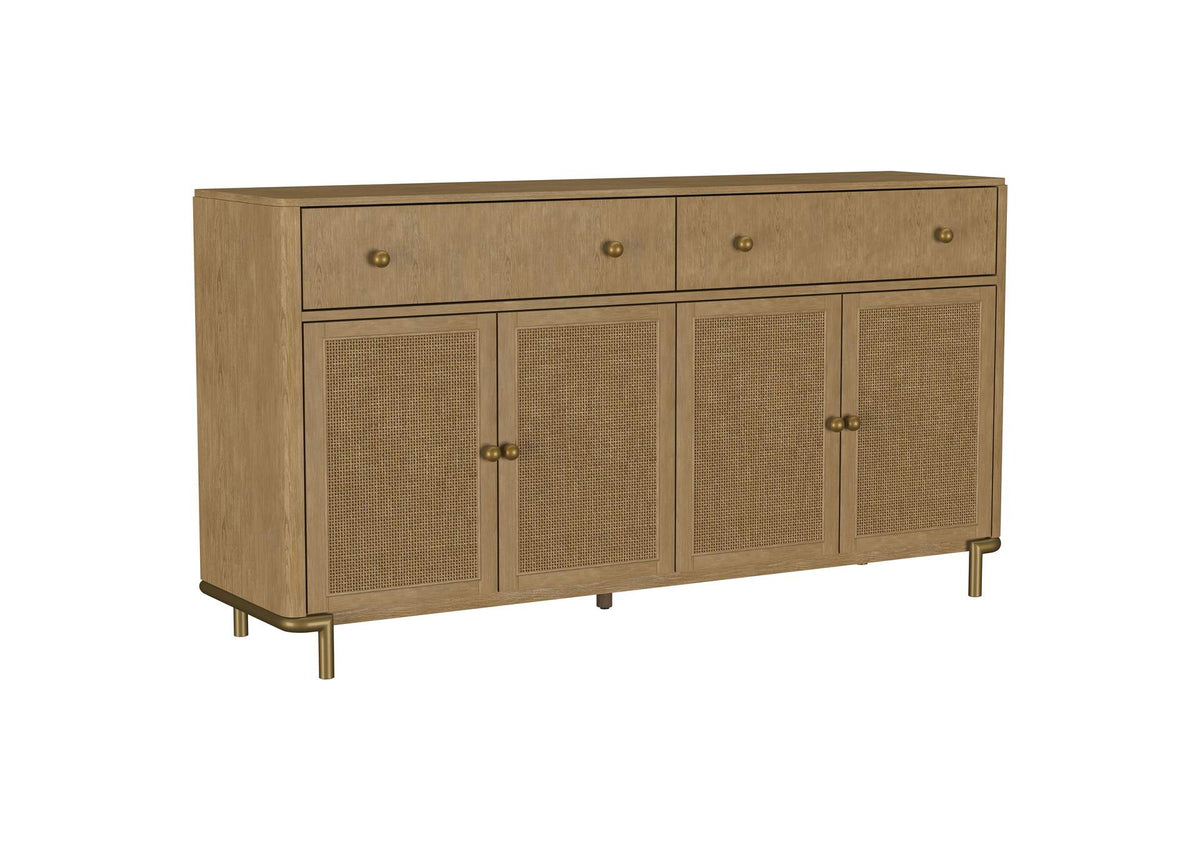 108935SWD Arini 2-drawer Cane Door Dining Sideboard Server Sand Wash