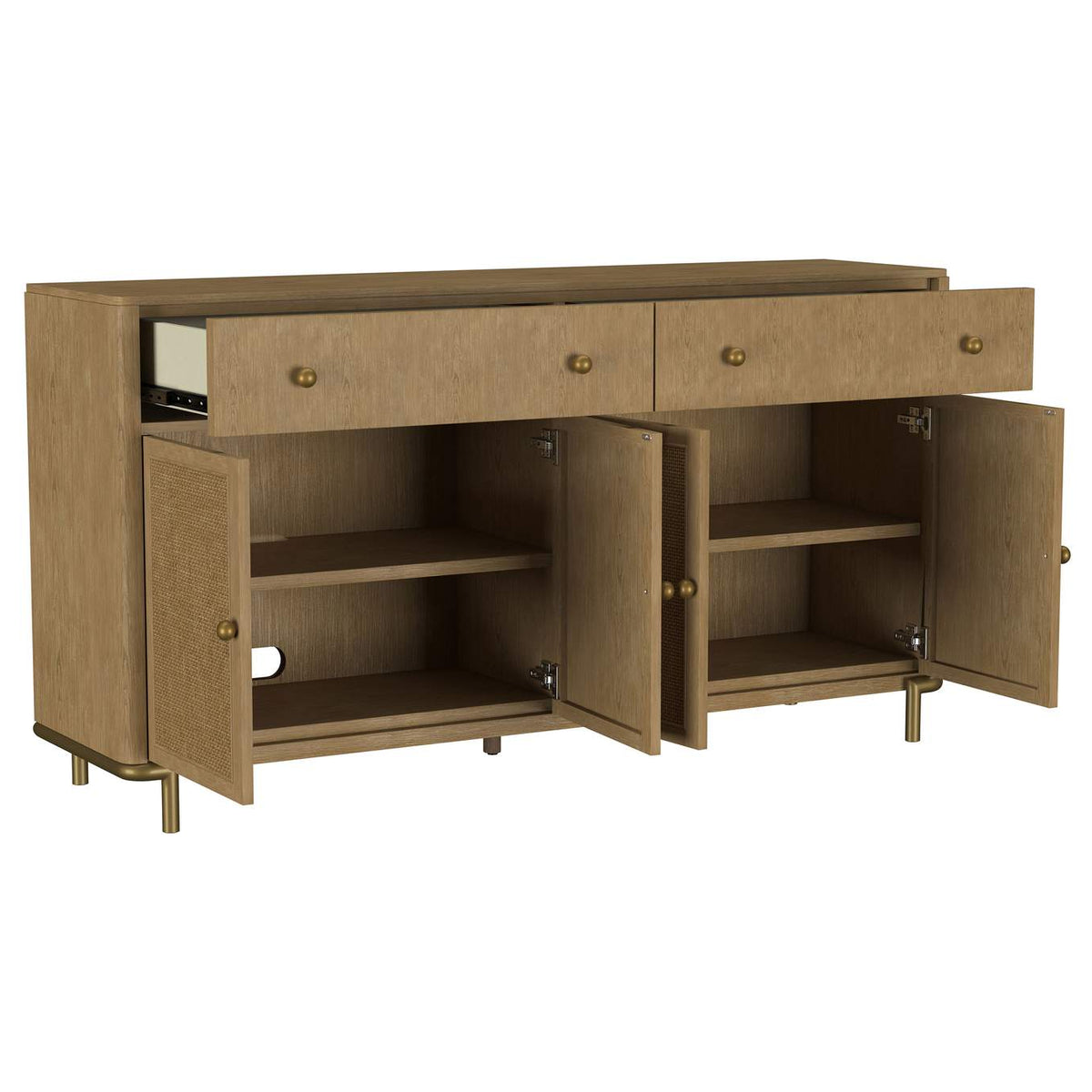 108935SWD Arini 2-drawer Cane Door Dining Sideboard Server Sand Wash
