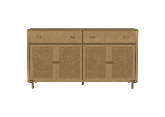 108935SWD Arini 2-drawer Cane Door Dining Sideboard Server Sand Wash
