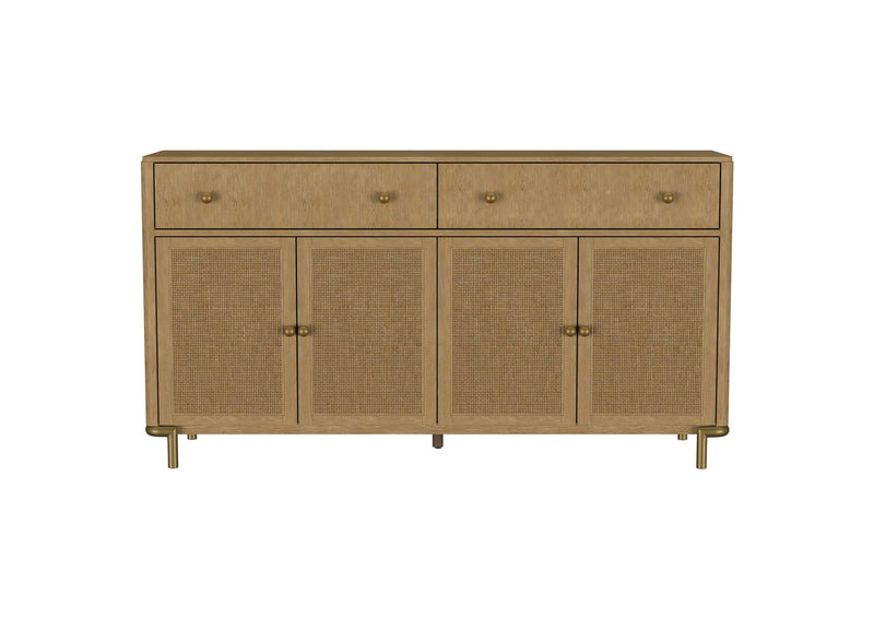 108935SWD Arini 2-drawer Cane Door Dining Sideboard Server Sand Wash