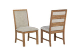109102 Bruner Upholstered Side Chair Natural Brown (Set of 2)