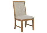 109102 Bruner Upholstered Side Chair Natural Brown (Set of 2)