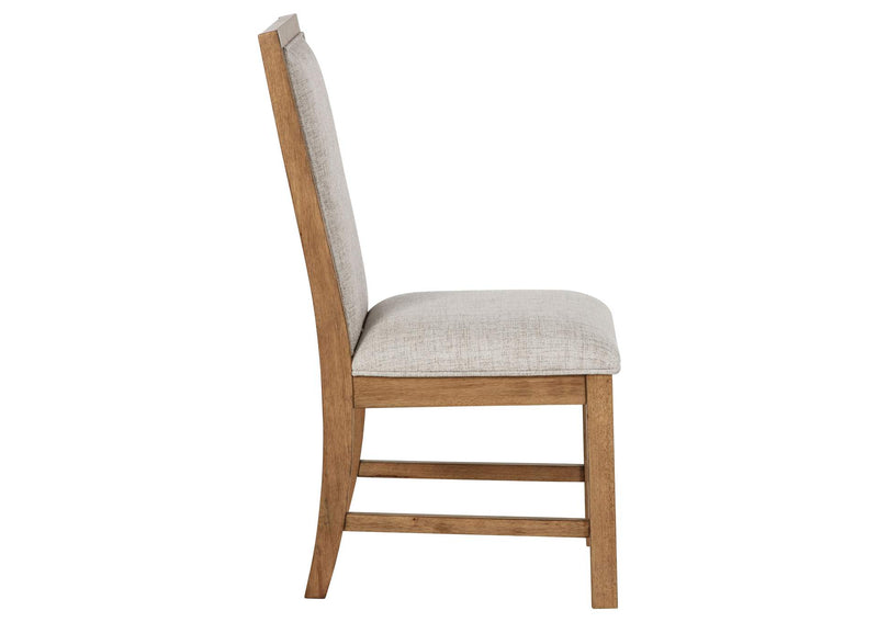 109102 Bruner Upholstered Side Chair Natural Brown (Set of 2)