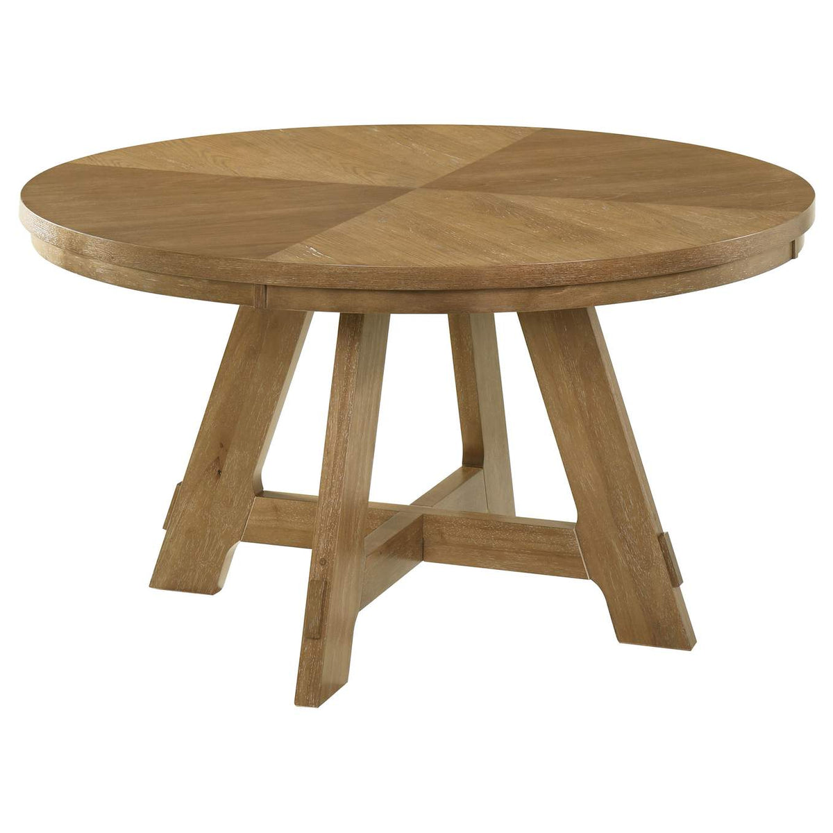 109150-S5 Danvers 5-piece Dining Table Set Brown Oak and Latte