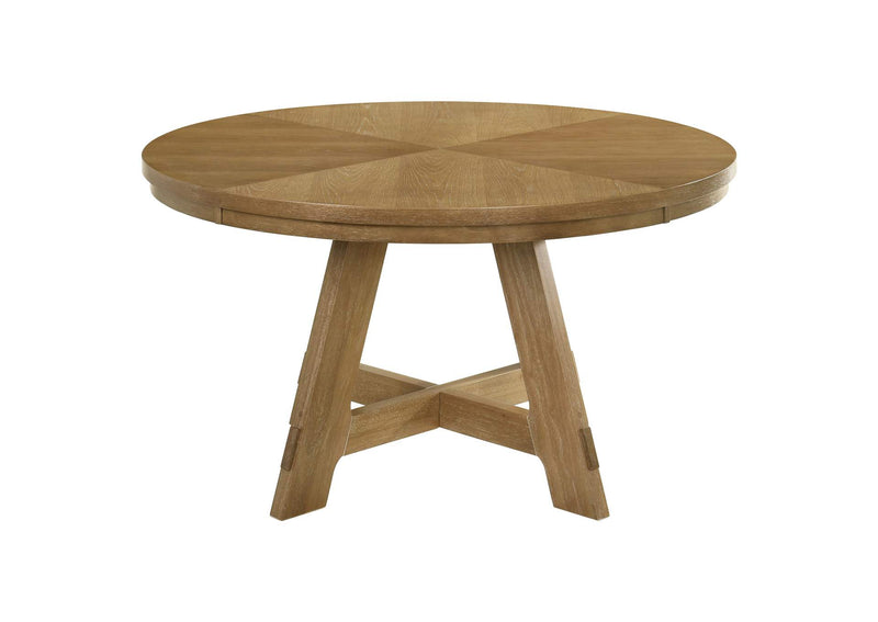 109150 Danvers Round 54-inch Wood Dining Table Brown Oak