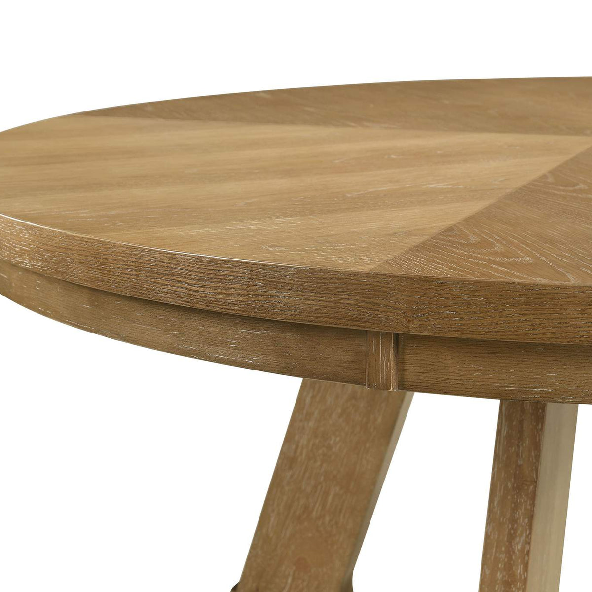 109150 Danvers Round 54-inch Wood Dining Table Brown Oak