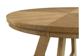 109150 Danvers Round 54-inch Wood Dining Table Brown Oak