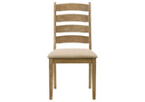 109152 Danvers Wood Dining Side Chair Brown Oak (Set of 2)