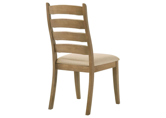 109152 Danvers Wood Dining Side Chair Brown Oak (Set of 2)