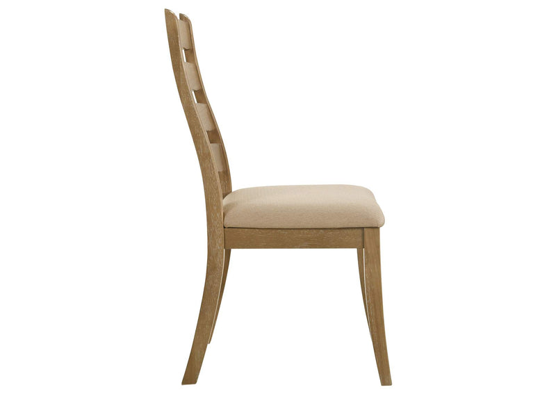 109152 Danvers Wood Dining Side Chair Brown Oak (Set of 2)