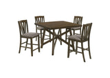 109178-S5 Canfield 5-piece 47-inch Counter Height Dining Set Brown