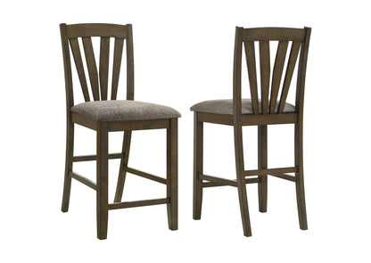 109179 Canfield Counter Height Dining Side Chair Brown (Set of 2)