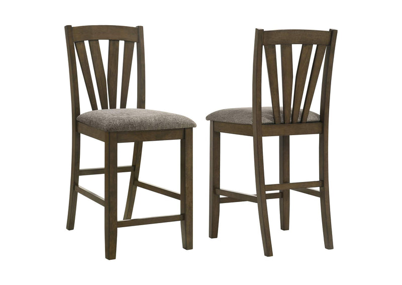 109179 Canfield Counter Height Dining Side Chair Brown (Set of 2)