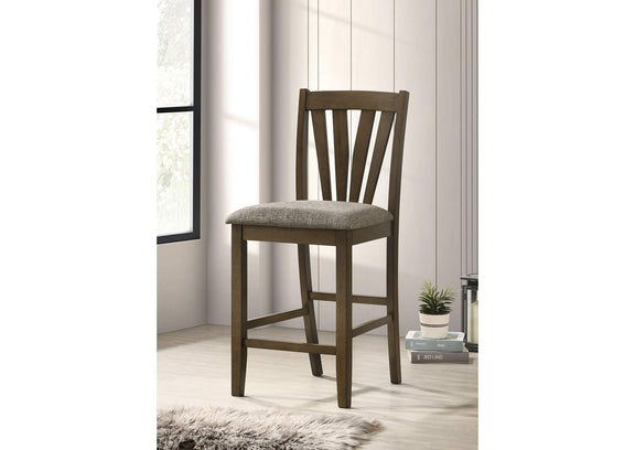 109179 Canfield Counter Height Dining Side Chair Brown (Set of 2)